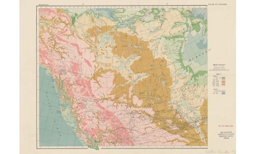 Physical West Sheet: a topographic map of Western Canada (1915)