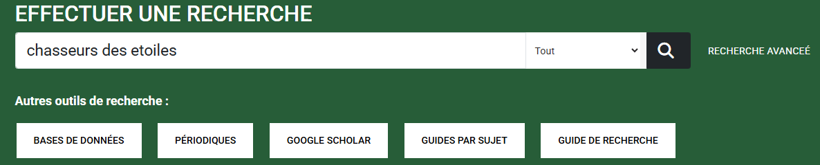 Effectuer une recherche